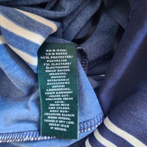 Ralph Lauren Many and White striped jumpsuit with belt sleeveless Medium - Picture 4 of 12